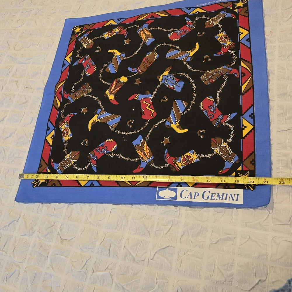 Western-Themed Scarf – Cowboy Boots & Stars – 21